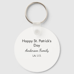 Gelukkige St. Patrick's dag naam familie plaats ee Sleutelhanger