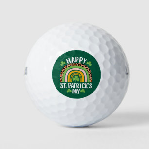 Gelukkige St. Patrick's Dag Regenboog Klaver Golfballen