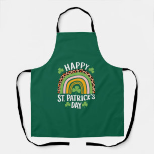Gelukkige St. Patrick's Dag Regenboog Klaver Schort