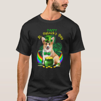 Gelukkige St. Patrick's Dag Schattige Corgi Leprec T-shirt