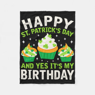 Gelukkige St. Patrick's Dag Verjaardag Sint Paddys Fleece Deken