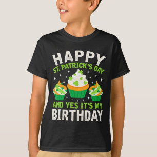 Gelukkige St. Patrick's Dag Verjaardag Sint Paddys T-shirt