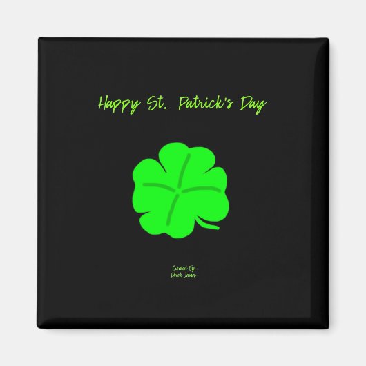 Gelukkige St. Patrick's Day 2 inch vierkante magne Magneet (Voorkant)