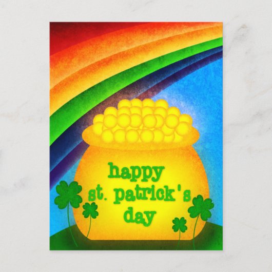 Gelukkige St. Patrick's Day - Goud Briefkaart (Voorkant)