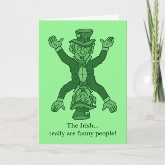 Gelukkige St. Patrick's Day grappige Ierse Saint P Kaart (Voorkant)