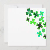 Gelukkige St. Patrick's Day, Green Lucky Shamrock Kaart (Achterkant)