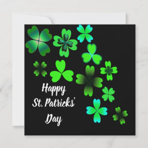 Gelukkige St. Patrick's Day, Green Lucky Shamrock Kaart