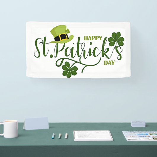 Gelukkige St. Patrick's Day groet Spandoek (Beurs)