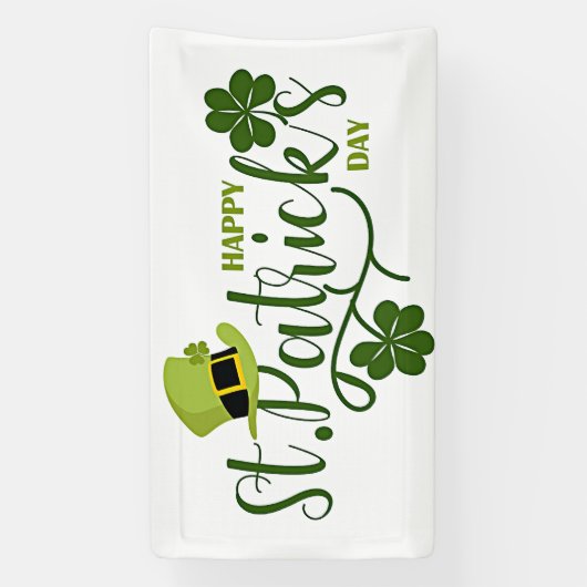 Gelukkige St. Patrick's Day groet Spandoek (Verticaal)