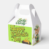Gelukkige St Patrick's Day gunstbox Bedankdoosjes (Achterkant)