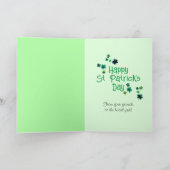 Gelukkige St Patrick's Day Ierse zegen Kaart (Binnen)
