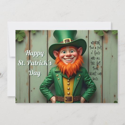 Gelukkige St. Patrick's Day Kabouter (Voorkant)