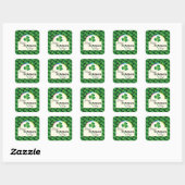 Gelukkige St. Patrick's Day met shamrock Vierkante Sticker (Vel)