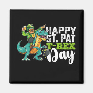 Gelukkige St Patrick's Day Pat Rex Dinosaurus Magneet