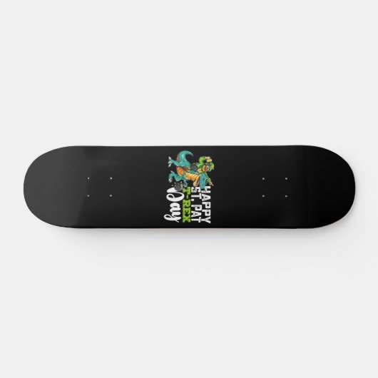Gelukkige St Patrick's Day Pat Rex Dinosaurus Skateboard (Horizontaal)