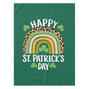 Gelukkige St. Patrick's Day Rainbow Shamrock Tafelkleed