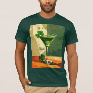 Gelukkige St. Patrick's Day Shamrock Martini T-shirt