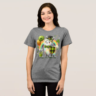 Gelukkige St. Patrick's Vrouwen Tri-Blend Shirt