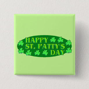 Gelukkige St. Patty's Dag Knop Vierkante Button 5,1 Cm