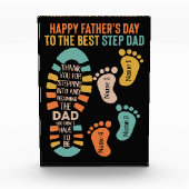 Gelukkige "stap" Vaderdag Fotoblokken (Voorkant)