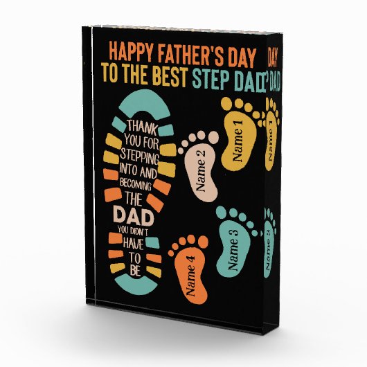 Gelukkige "stap" Vaderdag Fotoblokken (Rechts)