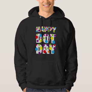 Gelukkige Stip-dag Kleurrijke Regenboog Stippen Jo Hoodie