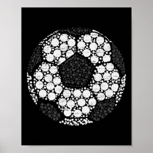 Gelukkige Stip-dag Voetbal Kleurrijke Stippen Jong Poster