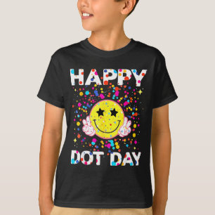 Gelukkige Stippen Dag Kinderen Kleurrijke Meisjes T-shirt