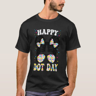 Gelukkige Stippen Dag Kleurrijke Stippen Rommelige T-shirt