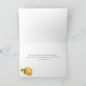 Gelukkige Sukkot bladeren en citroen Kaart (Binnen)