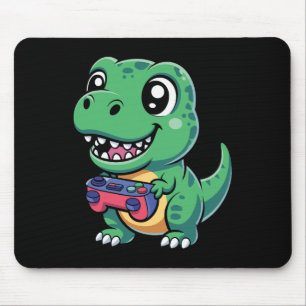 Gelukkige T-rex Met Game Controller Schattige Game Muismat