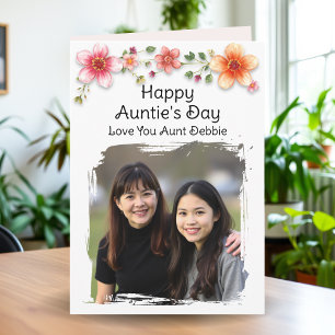 Gelukkige tante dag   Gepersonaliseerde foto Kaart