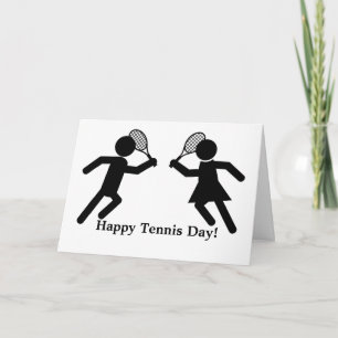 Gelukkige Tennisdag Kaart