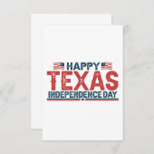 Gelukkige Texas Onafhankelijkheidsdag Amerikaanse  Bedankkaart (Voorkant / Achterkant)
