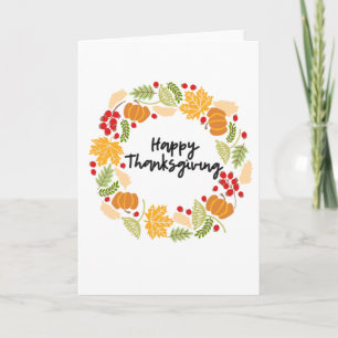 GELUKKIGE THANKSGIVING, de Leuke Kroon van de Feestdagen Kaart