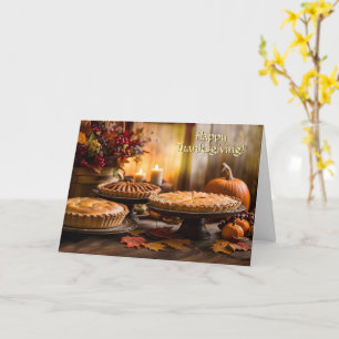 Gelukkige Thanksgiving-desserts en -taarten Kaart