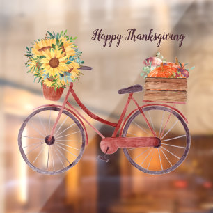 Gelukkige Thanksgiving Fiets Raamsticker