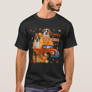 Gelukkige Thanksgiving St Bernards Pickup Truck me T-shirt