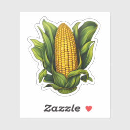 Gelukkige Thanksgiving Verse Gele en Groene Maïs Sticker