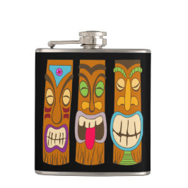 Gelukkige Tiki beelden, Grappig Zwart Heupfles