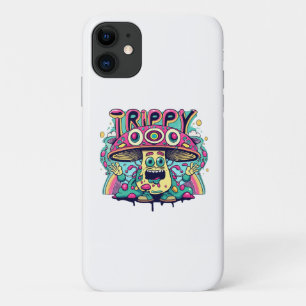 Gelukkige Trippy Paddenstoel iPhone 11 Hoesje
