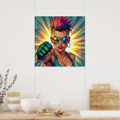 Gelukkige trots! LGBTQIA+ Cool Chick Poster (Keuken)