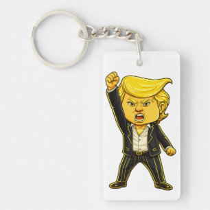 Gelukkige Trump Meme Trump Kunst Strijd Strijd Boz Sleutelhanger