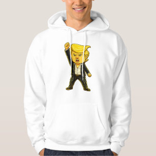 Gelukkige Trump Revers Meme Vecht Vecht Boze Trump Hoodie