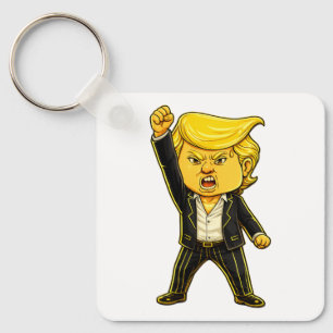 Gelukkige Trump Revers Meme Vecht Vecht Boze Trump Sleutelhanger