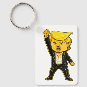 Gelukkige Trump Revers Speld Meme Vecht Vecht Boze Sleutelhanger