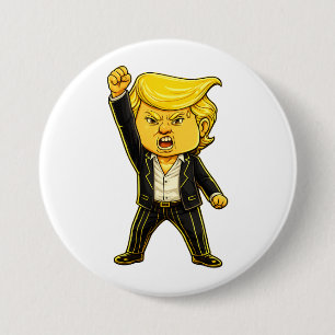 Gelukkige Trump Speld Meme Vecht Vecht Boze Trump Ronde Button 7,6 Cm