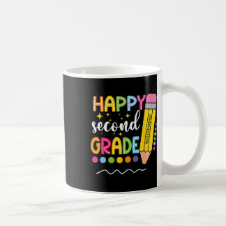 Gelukkige tweede klas eerste schooldag terug naar koffiemok