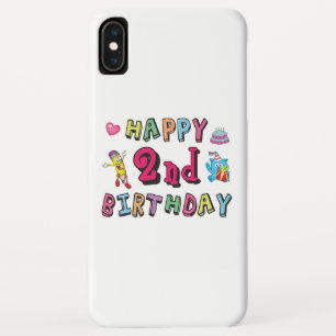 Gelukkige tweede verjaardag. 2 jaar per dag. iPhone XS max hoesje