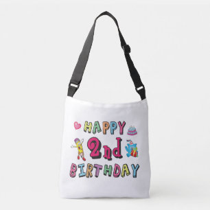 Gelukkige tweede verjaardag. 2 jaar per dag. crossbody tas